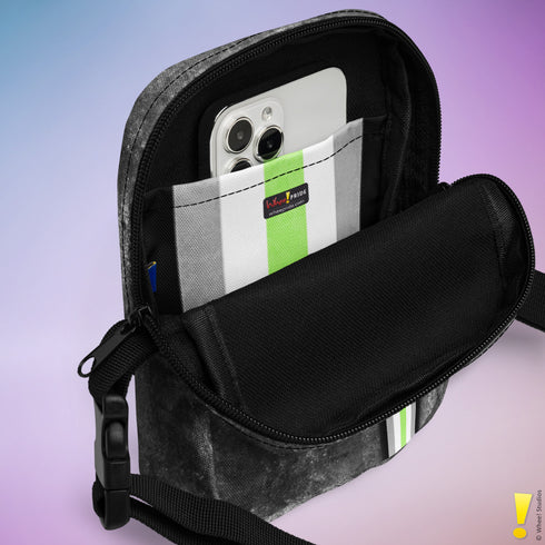 Agender Pride Grunge Stripe Crossbody Bag