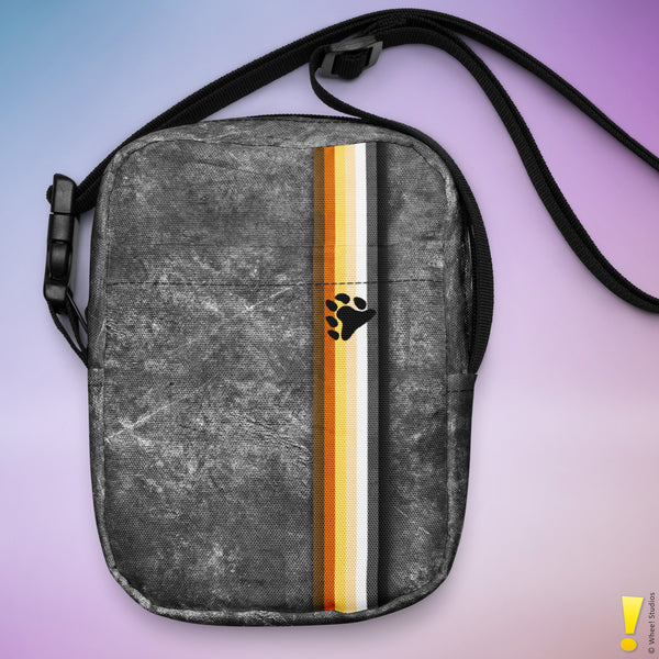 Bear Pride Grunge Stripe Crossbody Bag