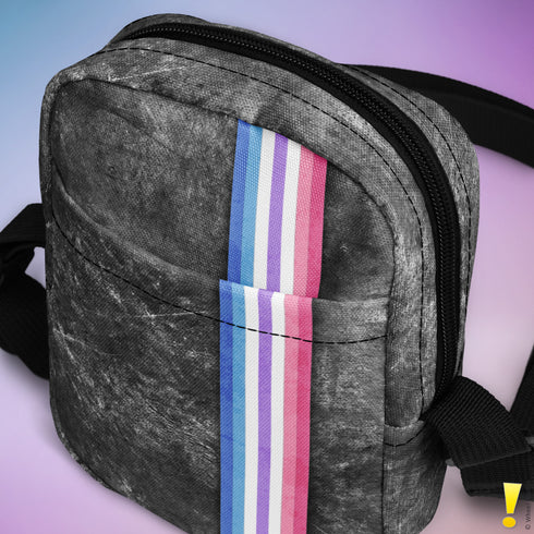Bigender Pride Grunge Stripe Crossbody Bag