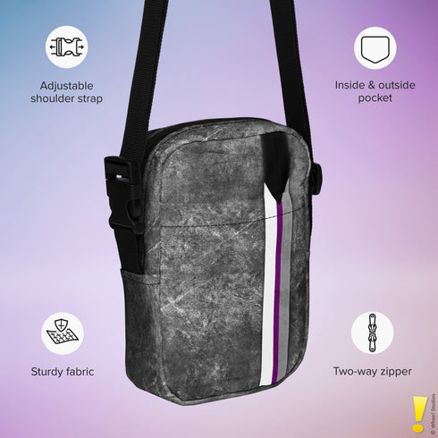Demisexual Pride Grunge Stripe Crossbody Bag
