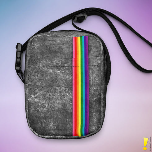 Original LGBTQ Pride Grunge Stripe Crossbody Bag