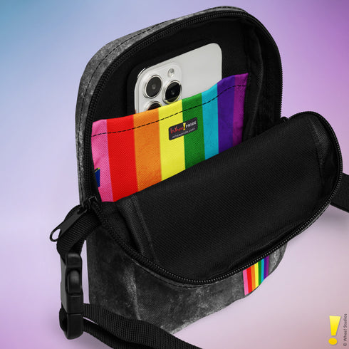 Original LGBTQ Pride Grunge Stripe Crossbody Bag