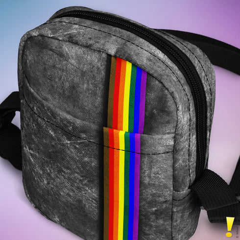 LGBTQ Philly Pride Grunge Stripe Crossbody Bag