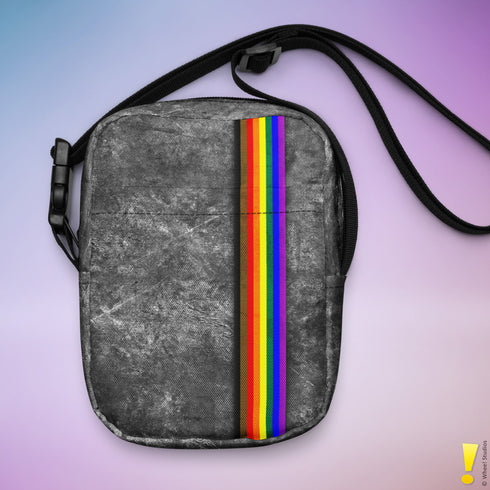 LGBTQ Philly Pride Grunge Stripe Crossbody Bag