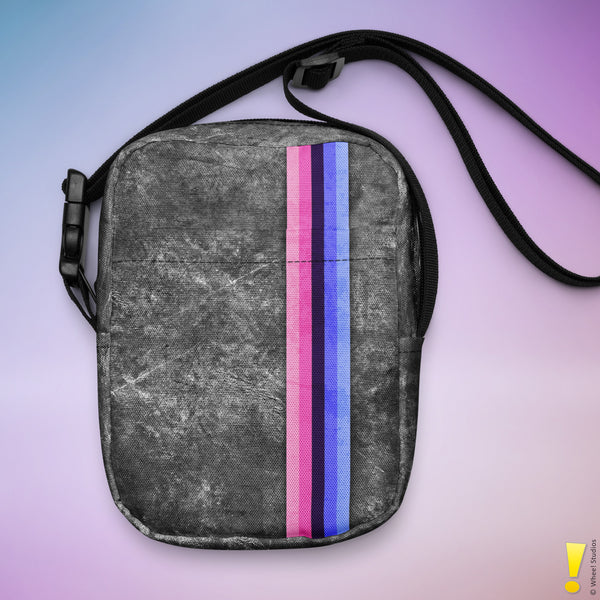 Omnisexual Pride Grunge Stripe Crossbody Bag