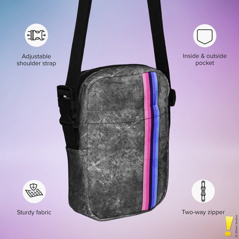 Omnisexual Pride Grunge Stripe Crossbody Bag