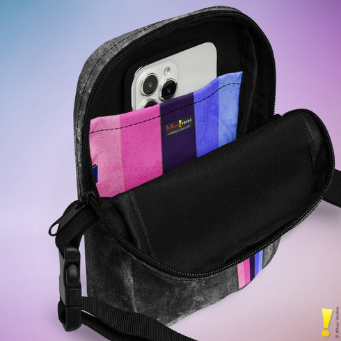 Omnisexual Pride Grunge Stripe Crossbody Bag