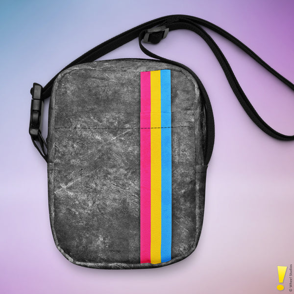 Pansexual Pride Grunge Stripe Crossbody Bag