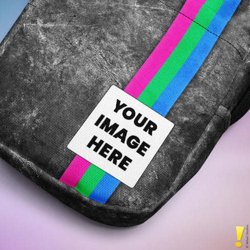 Polysexual Pride Flag Grunge Stripe Crossbody Bag