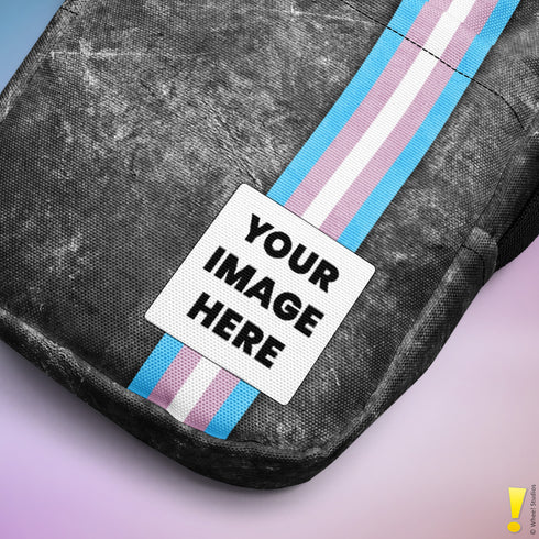 Transgender Pride Grunge Stripe Crossbody Bag