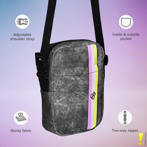 Twink Pride Grunge Stripe Crossbody Bag