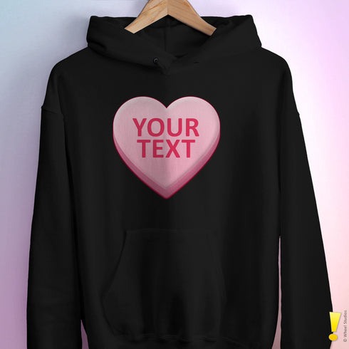 Personalized Candy Heart Premium Hoodie