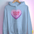 Personalized Candy Heart Premium Hoodie