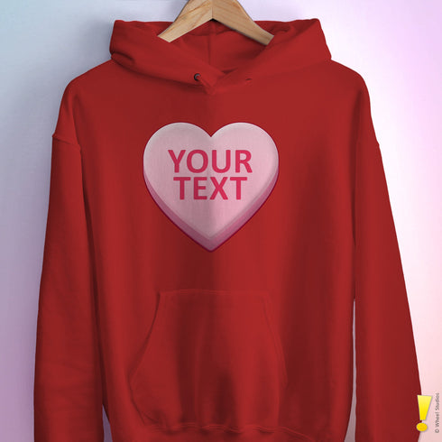 Personalized Candy Heart Premium Hoodie