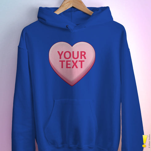 Personalized Candy Heart Premium Hoodie