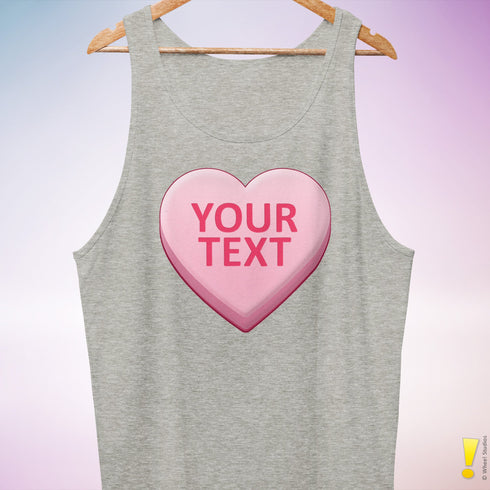 Personalized Candy Heart Premium Tank Top