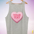 Personalized Candy Heart Premium Tank Top