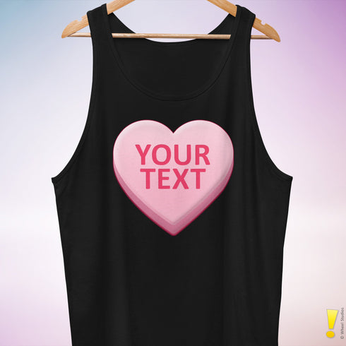 Personalized Candy Heart Premium Tank Top