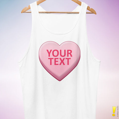 Personalized Candy Heart Premium Tank Top