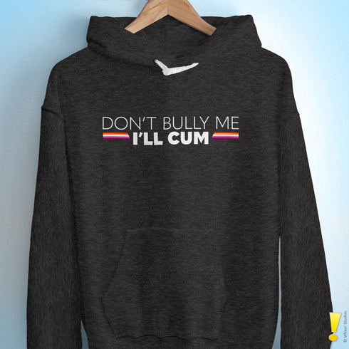 "Don't Bully Me I'll Cum" LGBTQ Pride Hoodie