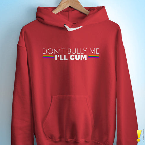 "Don't Bully Me I'll Cum" LGBTQ Pride Hoodie