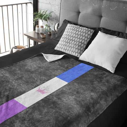 Grunge Drag Pride Flag Stripe Velveteen Plush Blanket