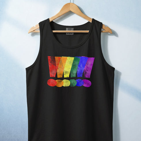 Grunge Exclamation Custom Pride Tank Top