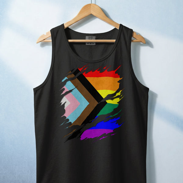 Ripped Reveal Custom Pride Flag Tank Top