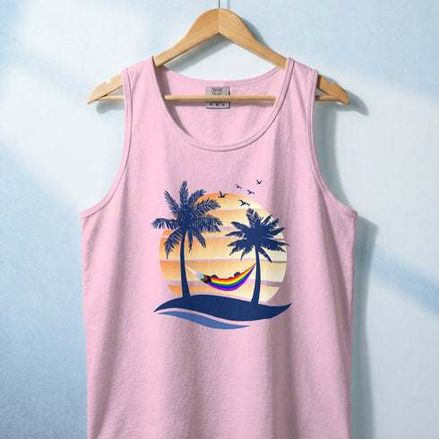 Island Vibes Custom Pride Hammock Tank Top