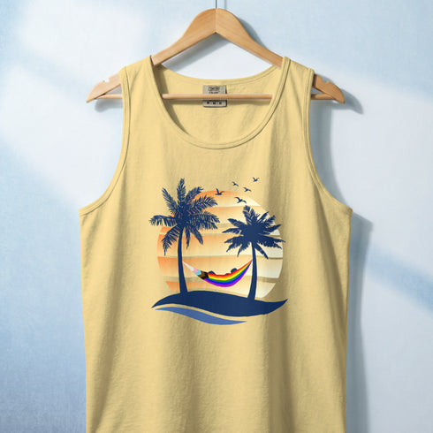 Island Vibes Custom Pride Hammock Tank Top