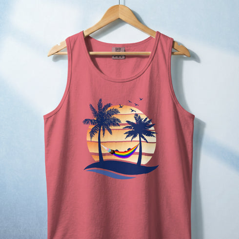 Island Vibes Custom Pride Hammock Tank Top