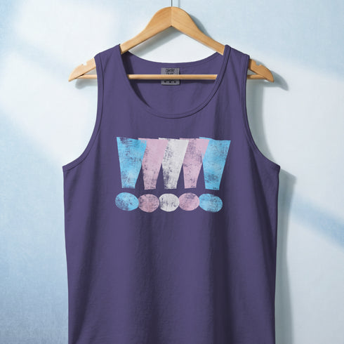 Grunge Exclamation Custom Pride Tank Top
