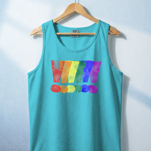 Grunge Exclamation Custom Pride Tank Top