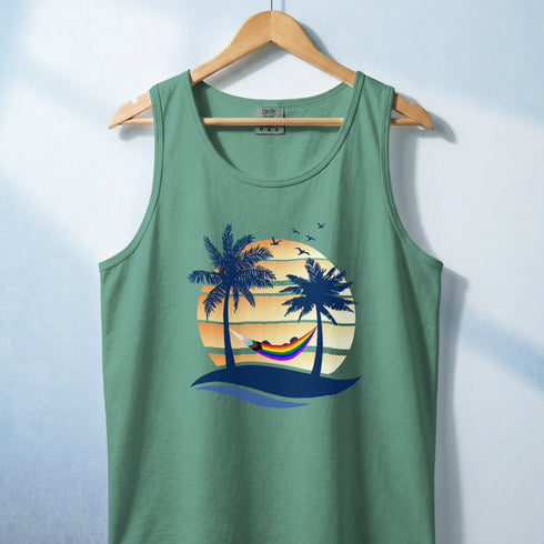 Island Vibes Custom Pride Hammock Tank Top
