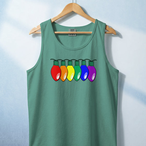 Pride Christmas Lights Custom Tank Top