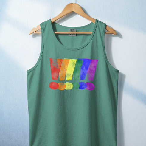 Grunge Exclamation Custom Pride Tank Top