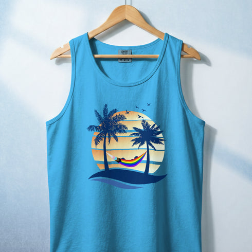 Island Vibes Custom Pride Hammock Tank Top