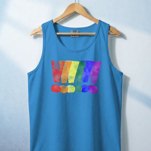 Grunge Exclamation Custom Pride Tank Top