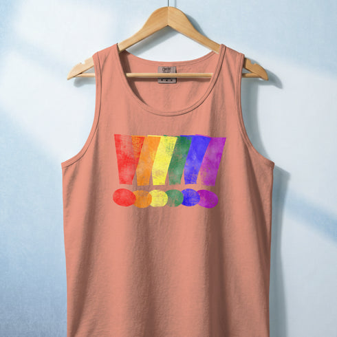 Grunge Exclamation Custom Pride Tank Top