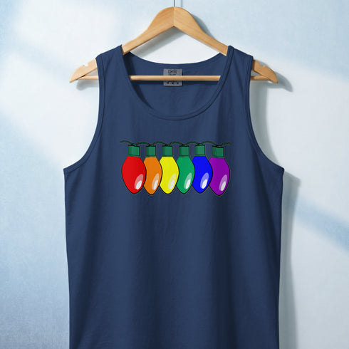 Pride Christmas Lights Custom Tank Top