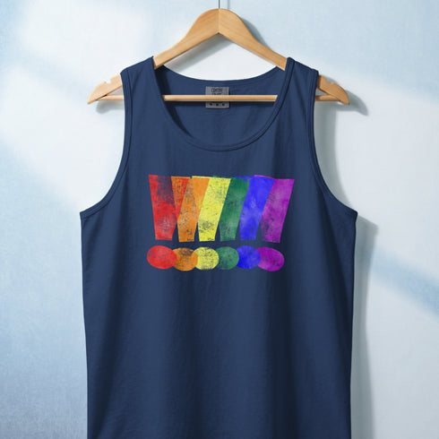 Grunge Exclamation Custom Pride Tank Top