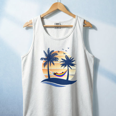 Island Vibes Custom Pride Hammock Tank Top
