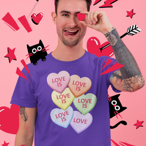 Candy Heart Love is Love Premium T-Shirt