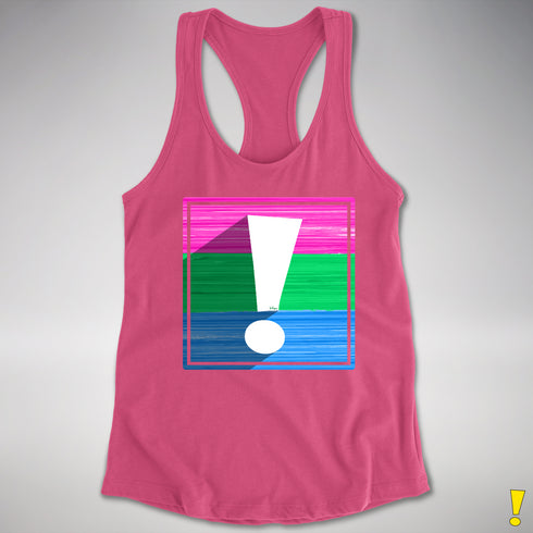 Polysexual Pride Flag Exclamation Point Racerback Tank