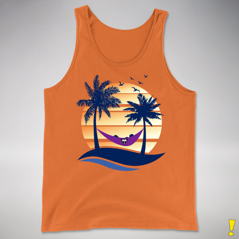 Lesbian Labrys Pride Hammock Summer Beach Sunset Premium Tank Top