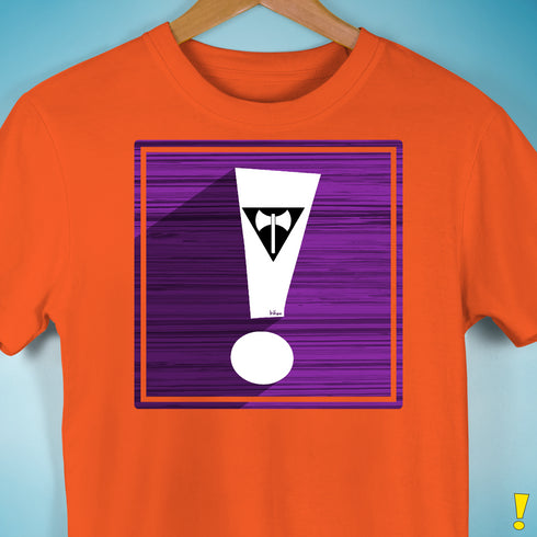 Lesbian Labrys Pride Flag Exclamation Point Premium Unisex T-Shirt - Orange