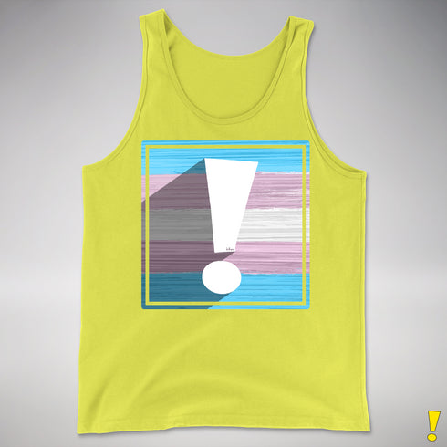 Transgender Pride Flag Exclamation Point Premium Tank Top