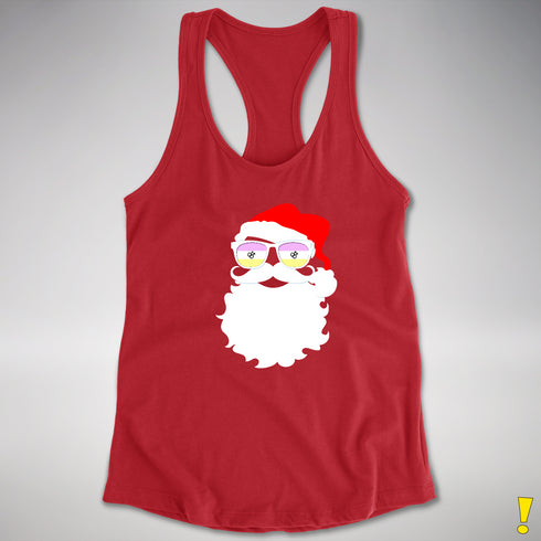 Santa’s Twink Pride Flag Shades Racerback Tank - Red