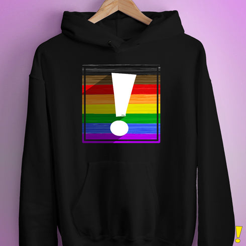 LGBTQ Philly Pride Flag Exclamation Point Hoodie