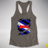 Puppy Pride Flag Ripped Reveal Racerback Tank